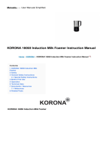 Korona 18050 Induction Milk Foamer User manual