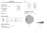 Rablighting RW301XA5 Passive Infrared Wall Switch Occupancy Sensor User manual