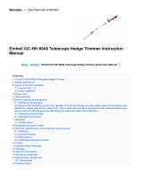 EINHELL GC-HH 9048 Telescope Hedge Trimmer User manual