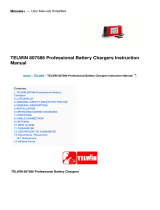 Telwin 807586 Professional Battery Chargers User manual