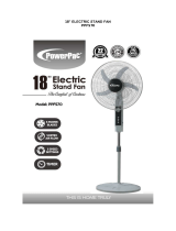 PowerPacPPFS70 18 Inch Electric Stand Fan