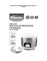 PowerPac PPRC21 Cooker Deluxe Rice Porridge Cooker User manual