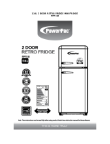 PowerPacPPF118 114L 2 Door Retro Fridge Mini Fridge