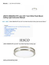 JescoCM404RA-07R Luke LED 7 Inch White Flush Mount Ceiling Light