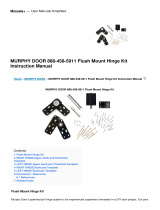 MURPHY DOOR 888-458-5911 Flush Mount Hinge Kit User manual