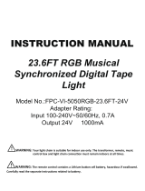 Neo-Neon Neo Neon FPC-VI-5050RGB-23 23.6FT RGB Musical Synchronized Digital Tape Light User manual