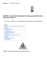 Amtrol TC-20 Titan Residential Pre-Pressurized Well Tanks User manual