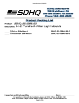 SDHQ 14-21 Tundra A-Pillar Light Mounts User manual