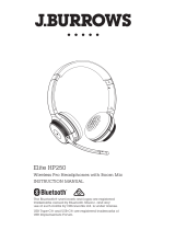 J.Burrows Elite HP250 Wireless Pro Headphones User manual