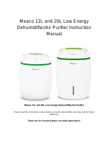 Meaco 12L and 20L Low Energy Dehumidifier-Air Purifier User manual