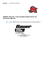 Bauer 1781C-B1 ¼ Hex Compact Impact Driver Kit User manual