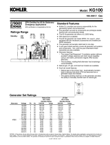 Kohler KG100 User manual