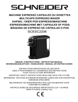 Schneider SCESC2206 Multicaps Espresso Maker User manual