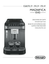 DeLonghi ECAM29X.3Y Magnifica Evo Bean to Cup Espresso and Cappuccino Machine User manual