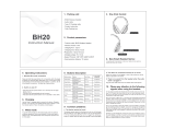 Headphones BH20 User manual