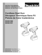 Makita DHG180, DHG181 Cordless Heat Gun User manual