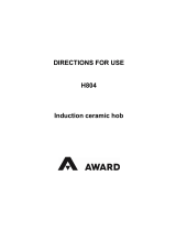 Award H804 Induction Ceramic Hob User manual