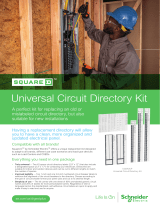 Schneider Electric Universal Circuit Directory Kit User manual