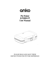 ANKO Pie Maker KP2818-FP User manual