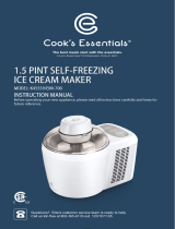 cook s essentials K45559 1.5 Pint Self-Freezing Ice Cream Maker User manual