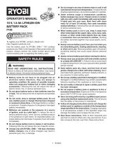 Ryobi P189 User manual