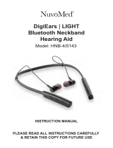 NuvoMed HNB-4/0143 DigiEars Light Bluetooth Neckband Hearing Aid User manual