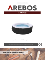 AREBOS SPA Pool Square / Round Whirlpool Spa Bath Wellness Heating Massage Inflatable In-Outdoor User manual