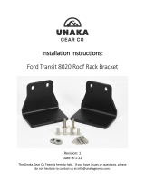 UNAKA Ford Transit 8020 Roof Rack Bracket User manual