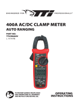 TTI M600V 400A AC/DC Auto-Ranging True RMS Clamp Meter User manual