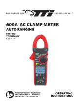 TTI M1000V 600A AC Clamp Meter Auto Ranging User manual