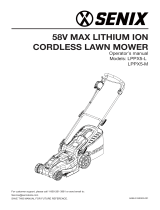 Senix LPPX5-M 58V Max Lithium Ion Cordless Lawn Mower User manual