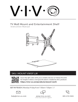 Vivo MOUNT-VWSF1,W Wall Mount for 23 Inch to 55 Inch TVs User manual