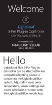 Lightcloud CONTROL-W-AUX-5SP-LCB User manual