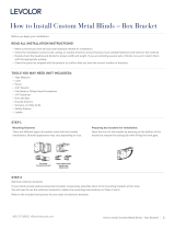 LEVOLOR Custom Metal Blinds Box Bracket User manual
