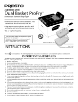Presto Dual Basket ProFry User manual