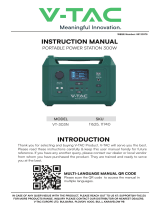 V TAC V-TAC 80133970 300W Portable Power Station User manual