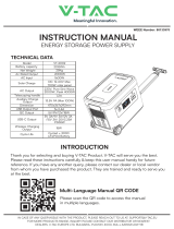 V TAC V-TAC 80133970 Energy Storage Power Supply User manual