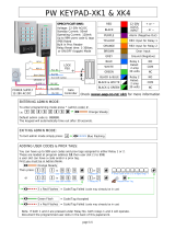 Arrowhead Alarm Products PW KEYPAD-XK1 User manual