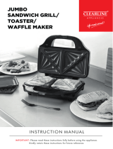 Clearline Jumbo Sandwich Grill User manual