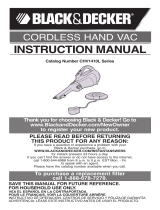 BLACK DECKER fb CHV1410L Series Cordless Hand Vacuum User manual