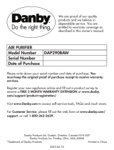 Danby DAP290BAW User manual