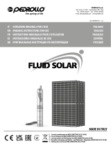PEDROLLO Fluid Solar Operating instructions