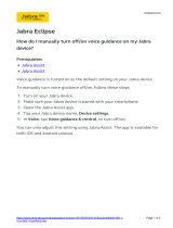 Jabra Eclipse Operating instructions