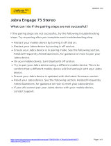 Jabra Engage 75 Stereo Operating instructions