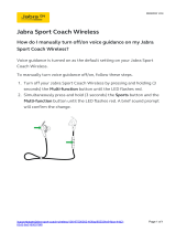 Jabra Sport Coach Wireless Operating instructions