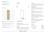Fisherpaykel RS2484SL1 Integrated Column Refrigerator Operating instructions