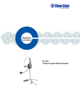 Clear-Com CC-28 Premium Light-Weight Headset Operating instructions
