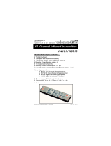 Velleman K4101, K6710 15 Channel Infrared Transmitter Operating instructions
