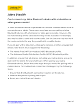 Jabra Stealth Operating instructions