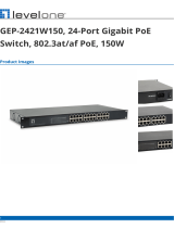 level one GEP 2421W150 24 Port Gigabit PoE Switch Operating instructions